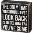 thumbnail image 1 of Primitives by Kathy Classic Box Sign, 5 x 5-Inches, Look Back, 1 of 4