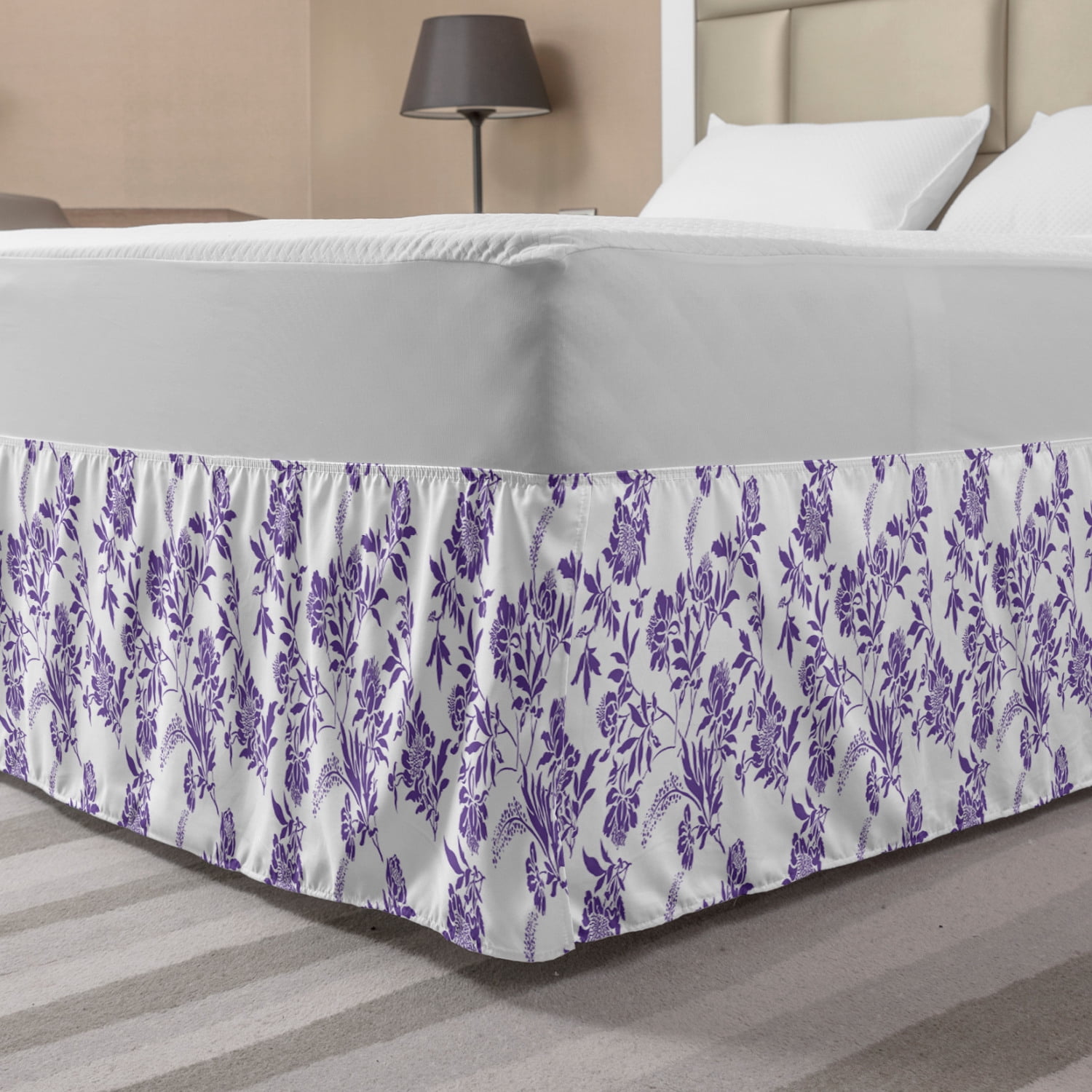 Floral Bed Skirt, Thriving Seasonal Plants with Randomly Distributed