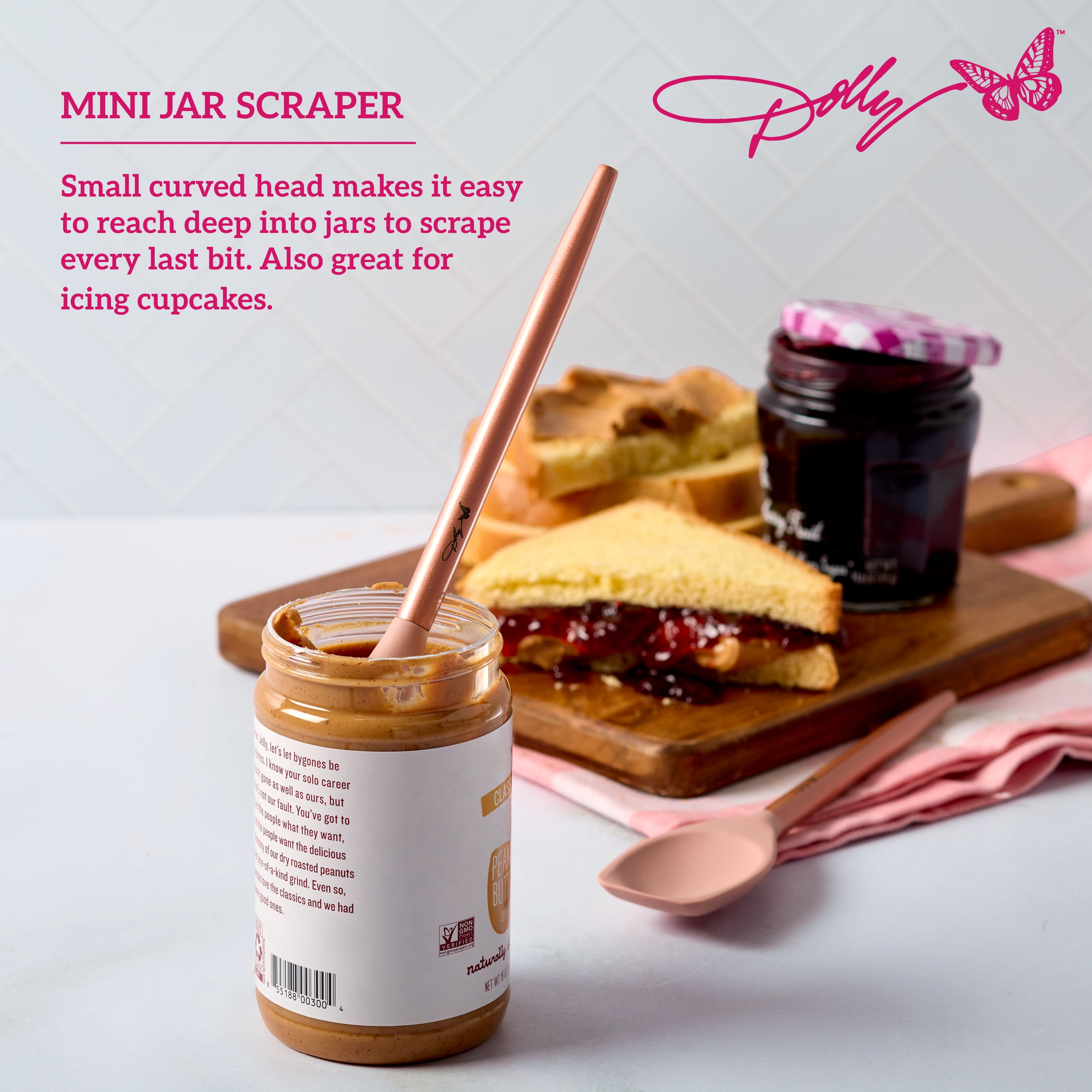 Dolly Parton Stainless Steel Spatula Mini Spatula Set, Blush