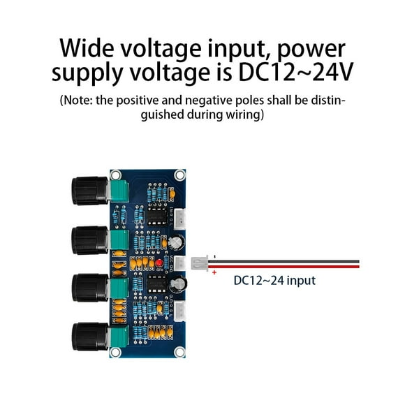 Sound Tone Control Board Bass Treble Power Preamp Detachable Pre-amplifier Volume Adjustment Controller Amplifier Boards Removable Replacement Part