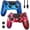 red&blue, variant on ISHAKO 2pack Wireless Controller for P4/PC/Laptop, USB-C Controller with Double Vibration, 6-Axis Motion Control-Blue&Black