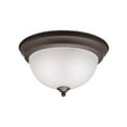 thumbnail image 3 of 8111OZ Kichler Lighting 2 light Flush Mount - with Utilitarian inspirations - 4.75 inches tall by 11.25 inches wide-Olde Bronze Finish, 3 of 4
