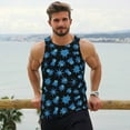 thumbnail image 6 of KLL Blue Octopus Print Men's Muscle Gym Workout Stringer Tank Tops Bodybuilding Fitness T-Shirts Tank Tops Men-Medium, 6 of 7