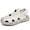 Beige White, variant on YOURDIARY Mens Outdoor Sport Sandals Closed Toe Lightweight Waterproof Hiking Walking Beach Shoes