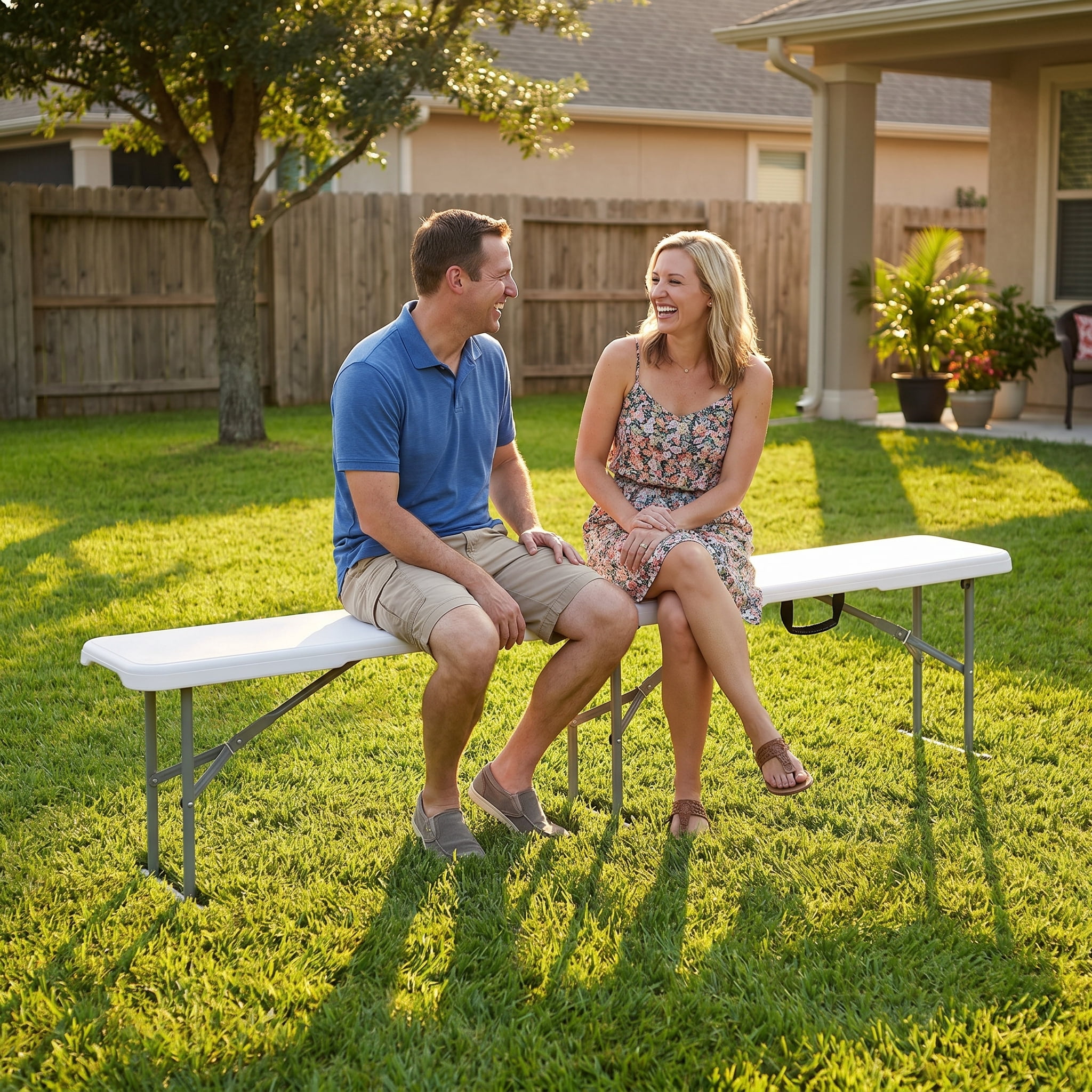 Kadyn 6 Feet Portable Picnic Folding Bench 550 lbs Limited with Carrying Handle