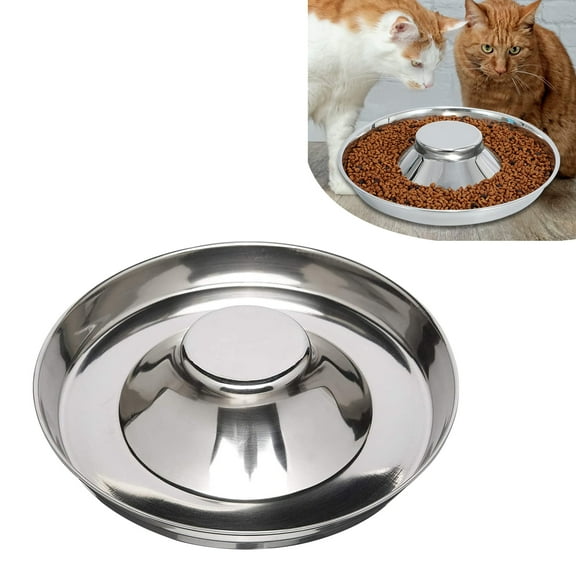 Stainless Steel Bowls for Puppies, Cats, and Dogs. Suitable for weaning, feeding, and litter feeding(13.4")
