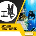 thumbnail image 2 of Ajuste de acero inoxidable ajustable Aluminio Salto de buceo profundo Set de placa posterior de neopreno Terminación de grano Snorkel Conjuntos de backplane de snorkels Gadgets Negro Eigraketly OD002497-04B, 2 of 5