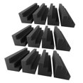 thumbnail image 1 of Espuma acústica trapezoidal Muslady, ignífuga y de alta densidad, ideal para estudios de grabación, cines, bares y hogares, 30 x 7.5 x 7.5 cm, paquete de 12 piezas., 1 of 6