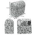 thumbnail image 4 of Animal Stand Mixer Cover, Butterfly Pattern Freedom Sign Feminine Illustration, Kitchen Appliance Organizer Bag Cover with Pockets, 5 Quarts, White and Black, by Ambesonne, 4 of 4
