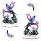 thumbnail image 3 of Adornos decorativos estereoscópicos de ramas coloridas con pájaros voladores para escritorio y hogar., 3 of 5