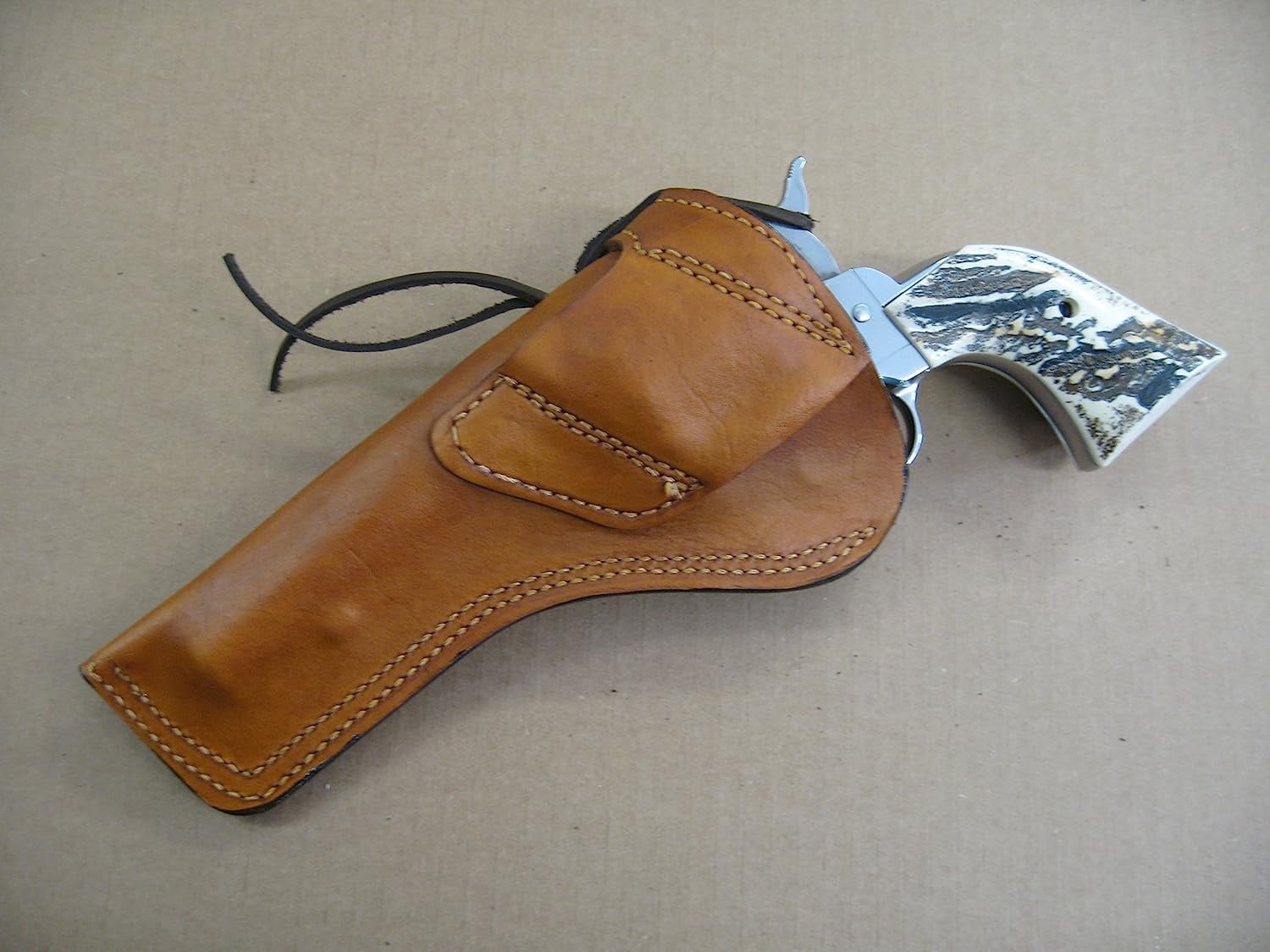 Ruger Blackhawk 4 5/8" Single Action Revolver Leather Cross Draw Holster TAN RH