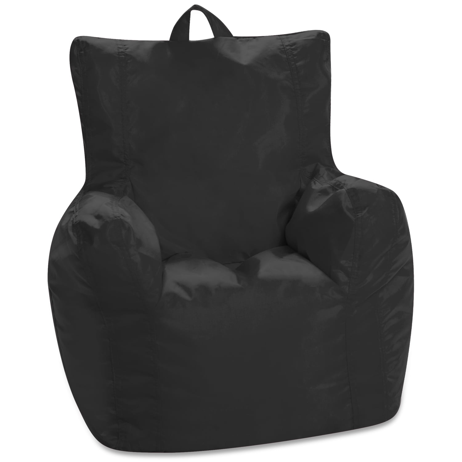 Posh Creations Pasadena Bean Bag Chair, Kids, 1.8 ft, Black