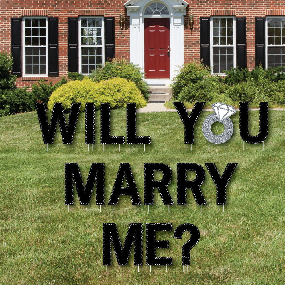 WILL YOU MARRY ME MARRIAGE PROPOSAL BANNER LARGE ADD ANY TEXT MESSAGE