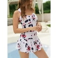 thumbnail image 4 of Summer Mae Women's Swimwear One Piece Slimming Skirt Tummy Control Swimdress Bathing Suit, 4 of 7