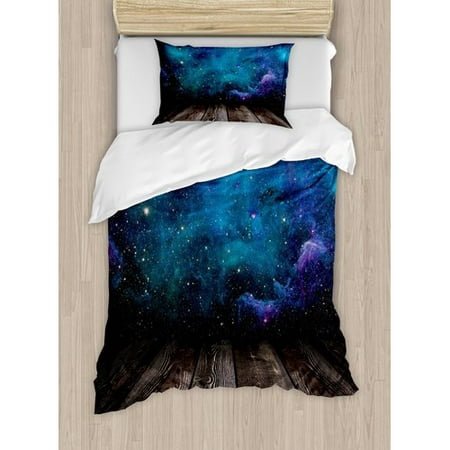 Ambesonne Galaxy Outer Space Duvet Cover Set Walmart Com