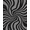 Black, Pattern 2, variant on ODIKA 4' x 6' Machine Washable Non-Slip Area Rug, Op Art squiggle High Traffic Rug, Black, 388791