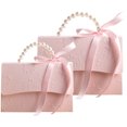 thumbnail image 1 of KAKOWELY 2 cajas de regalo exquisitas para ramo de flores, envoltorio de papel con cadena de perlas., 1 of 5