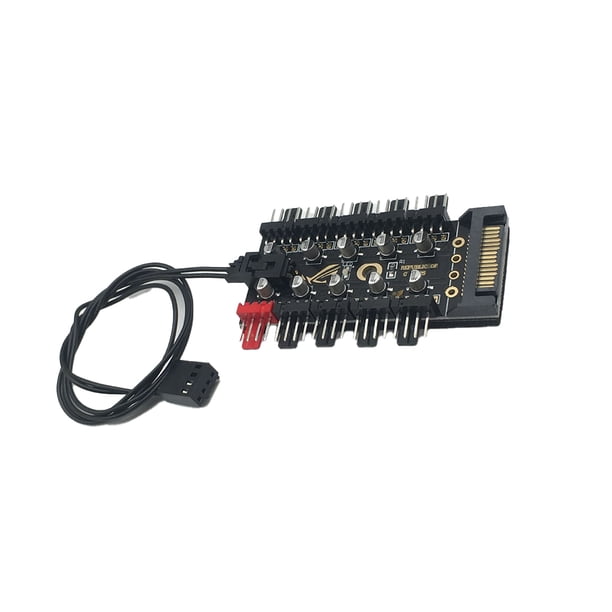 Computer Radiator Fans Splitter Justharion Computer Cooling Fans Hub Temperature Adapter Multi-ports ...