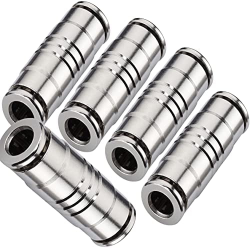 QUICK 20Pc 3/8" OD Tube Pneumatic Straight Union Push To Connect Air Fitting 