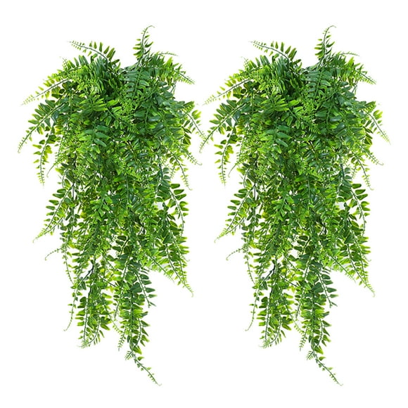 Planta de helechos artificiales ANGGREK para Colgar En La pared 2 Uds decorativas duraderas