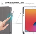 thumbnail image 3 of Case for iPad 7th Generation 10.2 Inch 2019, Full Body Protective Rugged Shockproof Case with Pencil Holder, Trifold Stand with Auto Sleep/Wake Smart Case Cover for iPad 10.2 2019 - Gray, 3 of 7