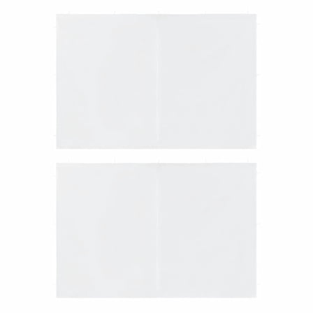 Casafoyer Party Tent Sidewall 2 pcs with Zipper PE White