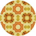 thumbnail image 1 of Ahgly Company Machine Washable Indoor Round Transitional Neon Orange Area Rugs, 7' Round, 1 of 7