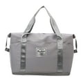 thumbnail image 2 of Expandable Gym Duffle Bag, Sports Tote for Travel, Large Capacity Carryall for Men and Women, Weekend Getaway and Athletic Gear, Gray, by FAJHHA, 2 of 8