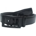 thumbnail image 3 of Marshal Men's Genuine Leather Ratchet Dress Belt With Automatic Buckle Black Buckle5, 40", 3 of 9