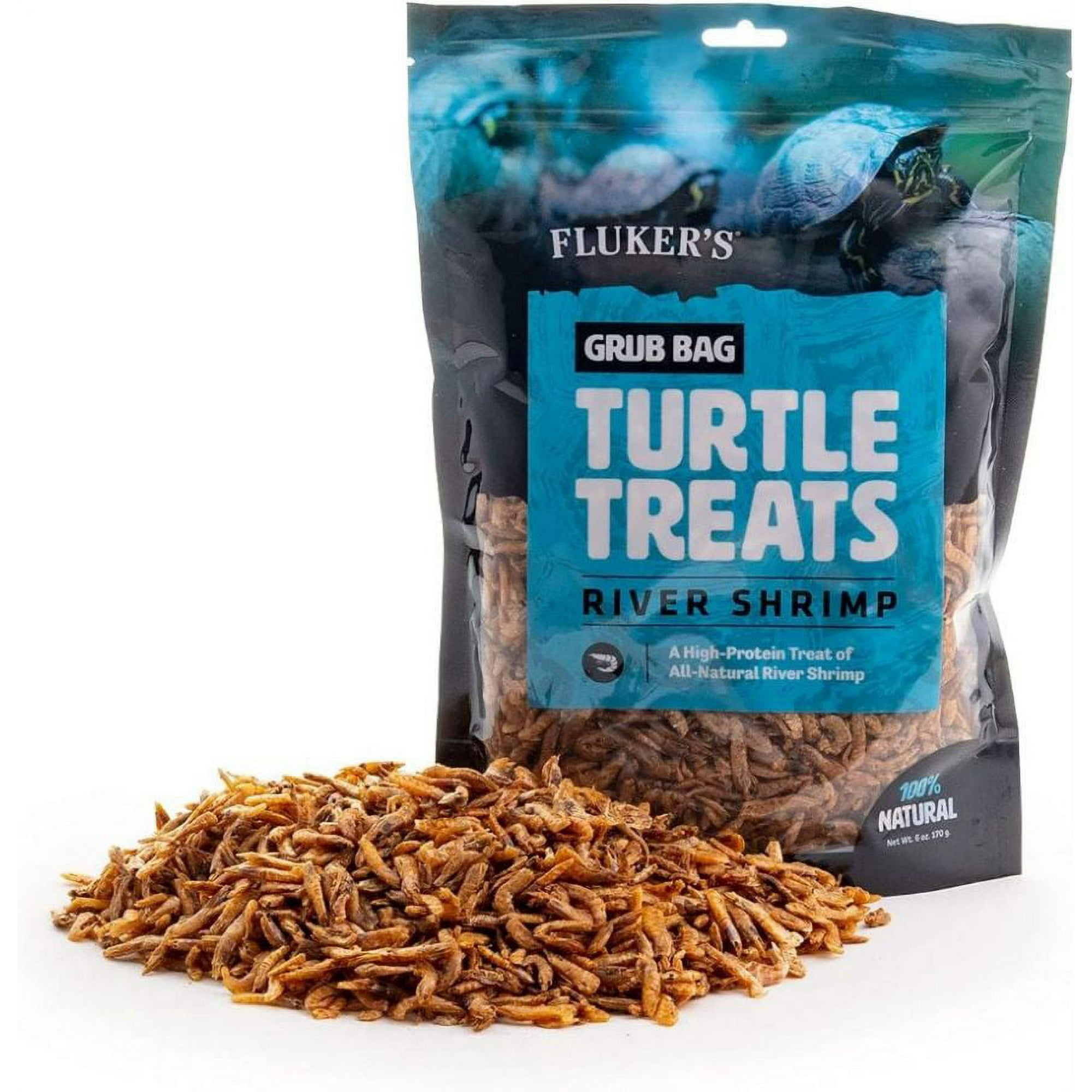 Flukers Grub Bag Turtle Treat - River Shrimp [Reptile, Foods Dry] 6 oz