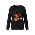 thumbnail image 2 of Qiylii Women’s Christmas Sweatshirt Cartoon Round Neck Long Sleeve Pullover Tops,S-XXXL, 2 of 4
