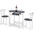 thumbnail image 1 of Costway 3pcs Bistro Dining Set Table & 2 Chairs Kitchen Furniture Pub Home Restaurant, 1 of 8