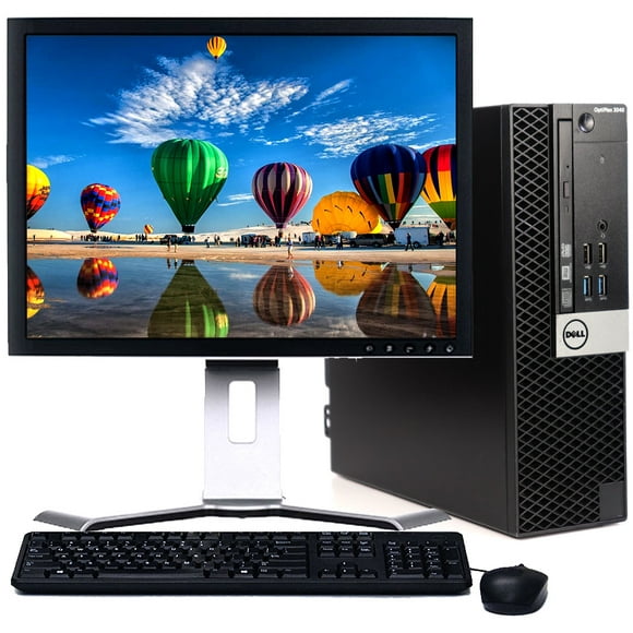 "Restored Dell OptiPlex 3040 Desktop Computer Core i5 6th gen. Processor 8GB Memory 500GB Storage DVD Wi-Fi with a 19"" LCD Monitor - PC Windows 10 (Refurbished)"