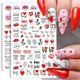thumbnail image 1 of Pegatinas para decoración de uñas del día de San Valentín, suministros para uñas con corazón de amor rojo, calcomanías autoadhesivas 3d para uñas, calcomanías de papel de aluminio, 1 of 4