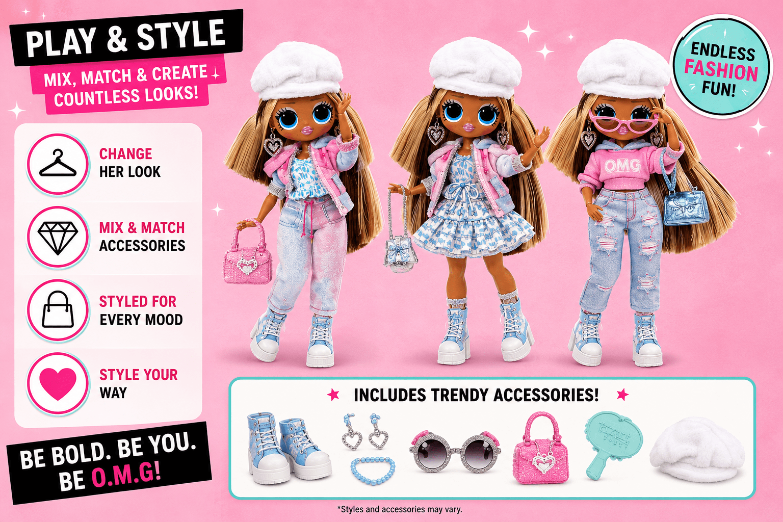 L.O.L. Surprise O.M.G. Trendsetter Fashion Doll with 20 Surprises, Stylish Outfit and Accessories, Unbox Fashion Doll Toy for Kids Ages 4+