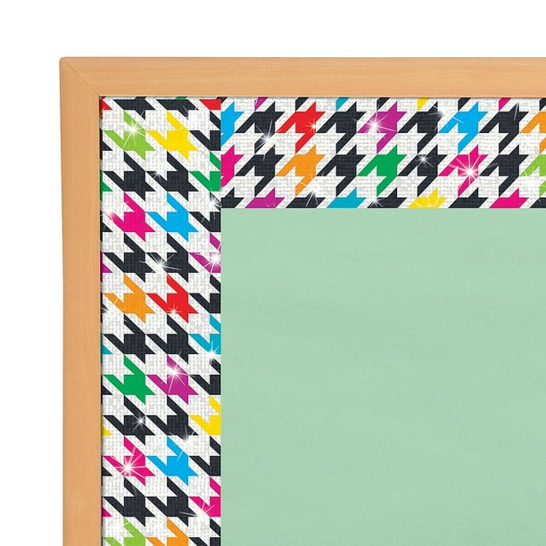 Houndstooth Multicolor Plus Bulletin Board Borders - 10 Pieces ...