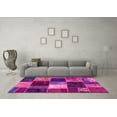 thumbnail image 3 of Ahgly Company Indoor Round Patchwork Pink Transitional Area Rugs, 3' Round, 3 of 4
