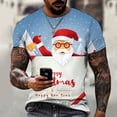 thumbnail image 1 of Camiseta de Mardi Gras para hombre y niño, disfraz de Papá Noel con estampado 3d, árbol de Navidad, atmósfera de muñeco de nieve, Top fino informal de calle de verano, 1 of 4