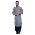thumbnail image 1 of Atasi Mens Rayon Pathani Kurta Solid Salwar Set Printed Punjabi Kurta For Men, 1 of 5