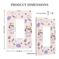 thumbnail image 3 of DouZhe 1-Gang Decorator/Rocker Wallplate, Cartoon Rabbit Girl Decorative Wall Plates, 3 of 7