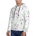 thumbnail image 3 of Daiia Watercolor Wildflower for Men's Fashion Hoodies & Sweatshirts with Kangaroo Pocket Hooded Sweatshirt Breathable & Moisture Wicking-XX-Large, 3 of 7