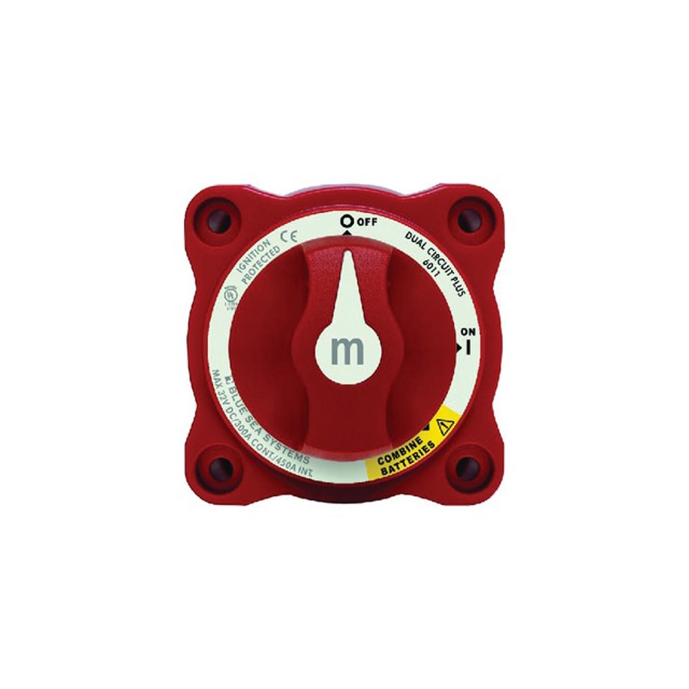 New M Series Dual Circuit Plus Battery Switch blue Sea Systems 6011 ON
