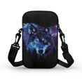 thumbnail image 2 of HELLHERO Cosmic Wolf Women Crossbody Bag with Double Layer Crossbody Bags Stylish Polyester, 2 of 7