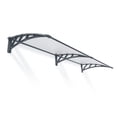thumbnail image 2 of Palram - Canopia Neo 2360 8' x 3' Gray/Clear Stationary Door Awning, 2 of 8