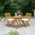 thumbnail image 4 of Spaco Outdoor Folding Chairs with Seat Cushions Set of 2, Seating & Patio Chair for Outdoor as Garden, Yard, Beige, 4 of 8