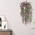 thumbnail image 5 of Artificial Hanging Flowers, Faux Morning Glory Hanging Basket, Realistic Plastic Artificial Plant Basket, Artificial Phalaenopsis Hanging Planter for Garden Porch Balcony Garden Decor, 29.5In/1 Pack, 5 of 7