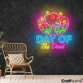 thumbnail image 3 of Craftnamesign Mexico Day Of The Dead Neon Light Decor For Bar Holiday Wall Sign, 3 of 5