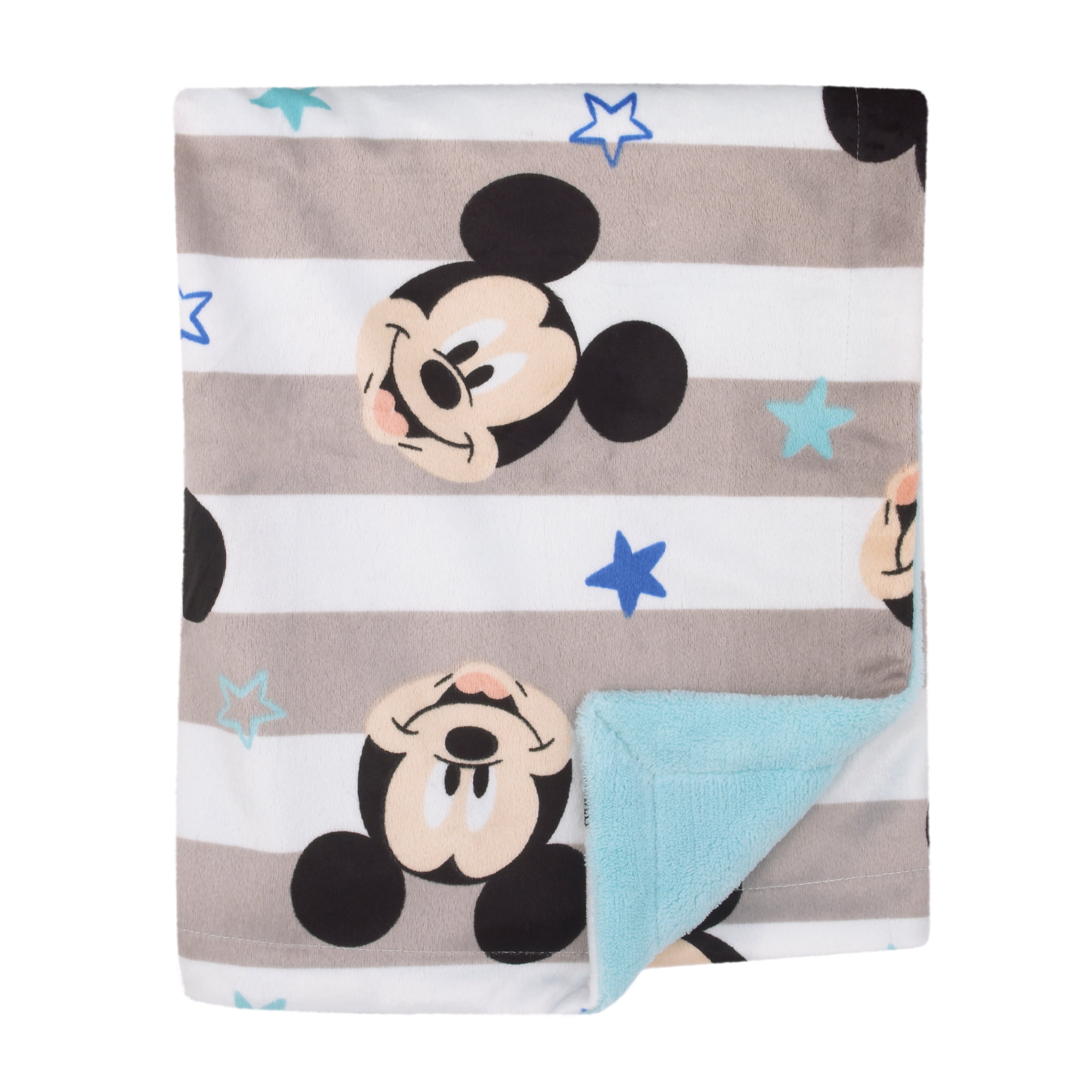 Disney Mickey Mouse Reversible Baby Blanket - Walmart.com