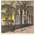 thumbnail image 2 of Carl Moll 20x21 Black Ornate Framed Double Matted Museum Art Print Titled: Church St Michael in Heiligenstadt, 2 of 5
