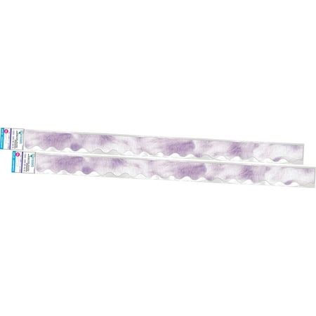 UPC: 0704068043312 | Barker Creek Double-Sided Scalloped Border 2-Pack  Purple Tie-Dye  Decorate Galore with 78  of Scalloped Border  Coordinating Designs Printed On Both Sides for Twice The Value  2.25  x 78  (4331)